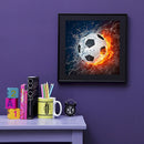 Football Water And Fire Diamond Painting Kits Full Round Drill Home Wall Decor