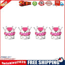 4pcs Car Rhinestone Crown Wheel Tire Valve Caps Auto Air Cover (Rose Red)