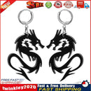 1 Pair Hip Hop Dragon Women Ear Stud Acrylic Exaggerated Earrings (Black) Newly