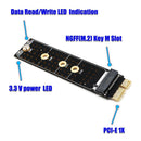 NGFF M.2 NVME SSD to PCI- E 1X Adapter M-Key Full Speed Expansion Card