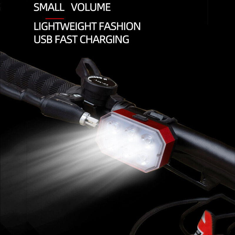 Rechargeable Bike Lights Set Bicycle Front Rear LED Tail Light Waterproof