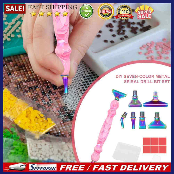 Diamond Painting Metal Point Drill Pen Kits DIY Art Crafts (Pink Pen 13pcs)