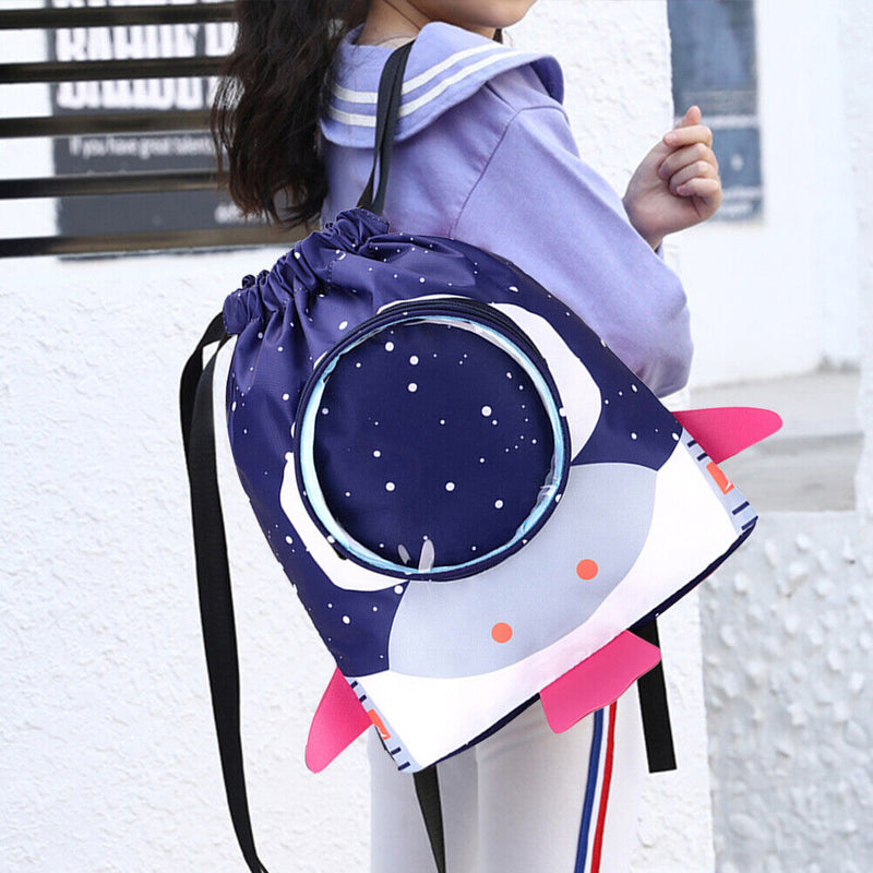 Waterproof Swimming Backpack Kid Outdoor Pool Beach Dry Wet Bag (Navy Blue)