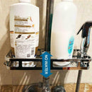 Shower Shelf Rectangle Detachable Lifting Storage Tray Holder Bath Plastic I7P7