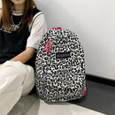 Preppy Style Canvas Zebra Cow Pattern Print Large Backpack Casual Women Handbags