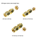 18pcs SMA Set Copper 90 Degree Male Female Coaxial Connector Converter Adap