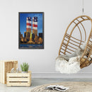 DIY Diamond Mosaic Flag Twin Towers Picture Full Round Rhinestone Painting Kit