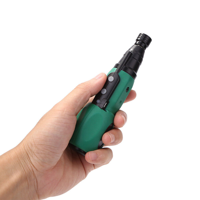 Anti-slip Handle Big Torque Electric Screwdriver USB Charging Drill (Green)