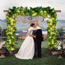 LED Solar Rattan Decorative Light String Outdoor Courtyard Leaf Lamps (B) Newly