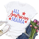 Independence Day Print America Letter Tea T-Shirt (White XXL)