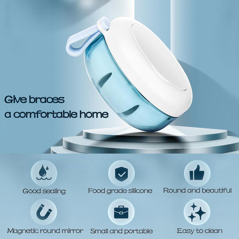 Orthodontic Retainer Braces Storage Box Soaking Invisible Teeth Denture Clean/