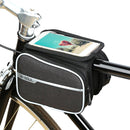 Bicycle Front Top Tube Frame Touch Screen Saddle Bag Phone Holder (Black) Newly