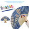 Oil Paint Folding Fan By Numbers DIY Sailboat Bridge Digital Oil Painting Fan