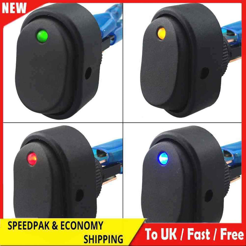 4Pcs 12V 30Amp 30A Heavy Duty LED OFF/ON Rocker Switch Car Boat Marine