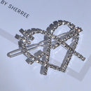 Heart Shape Women Girl Rhinestone Hairpins Hair Clips Barrette Shiny Headwear