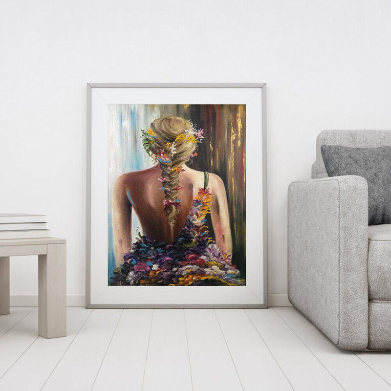 Woman Back Oil Paint By Numbers Kits Canvas Drawing DIY Coloring Pictures