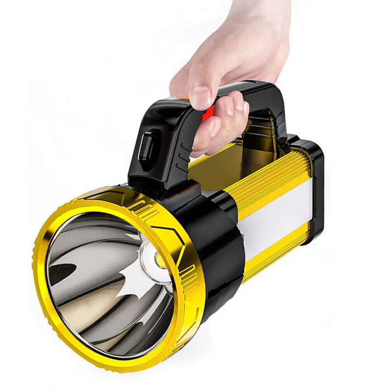 LED+COB Portable Flashlight Spotlight Searchlight 4-level Hand-held Lamp Newly
