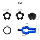 VXM 2pcs/Set MTB Bike Schrader Presta Valve Wheel Converter Nut Rim (Black)