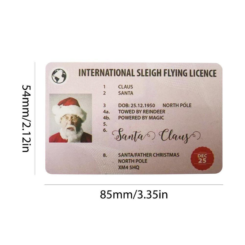 Santa Claus Driver License Card Christmas Gifts Greeting Cards Decor (Style