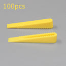 100pcs Ceramic Wedge Tile Spacer Floor Level System Locator (Yellow 10mm) Newly
