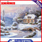 Oil Painting By Numbers Acrylic Handmade Art Snow Scene Digital Picture Decor