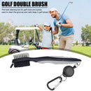 Retractable Golf Club Brush Groove Cleaner with Carabiner for Golf Irons Wo