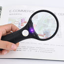 HD Reading Inspection Jewelry Magnifier w/ 4LED Handheld Magnifying Magnifier Lens