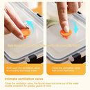 Drink Dispenser Leak-Proof Spigot Clear Storage with Filter Screen (Orange)