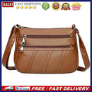 Fashion Women Shoulder Bag PU Leather Solid Messenger Multi-pocket Purse Handbag