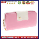 Long Women Wallets Card Holder Clutch Purse Coin Money Bag (Pink)