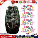 Incense Holder Ceramic Backflow Waterfall Incense Burner with 50 Cones (D) Newly