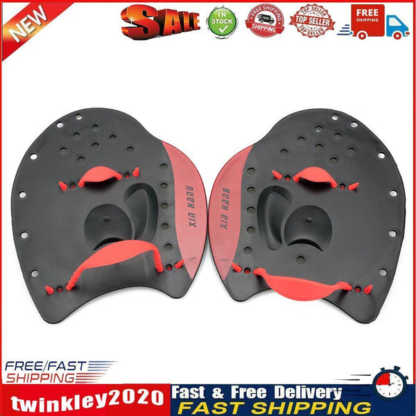 Swimming Paddles Fins Flippers Swim Water Sport Hand Webbed Gloves (Red M) Newly