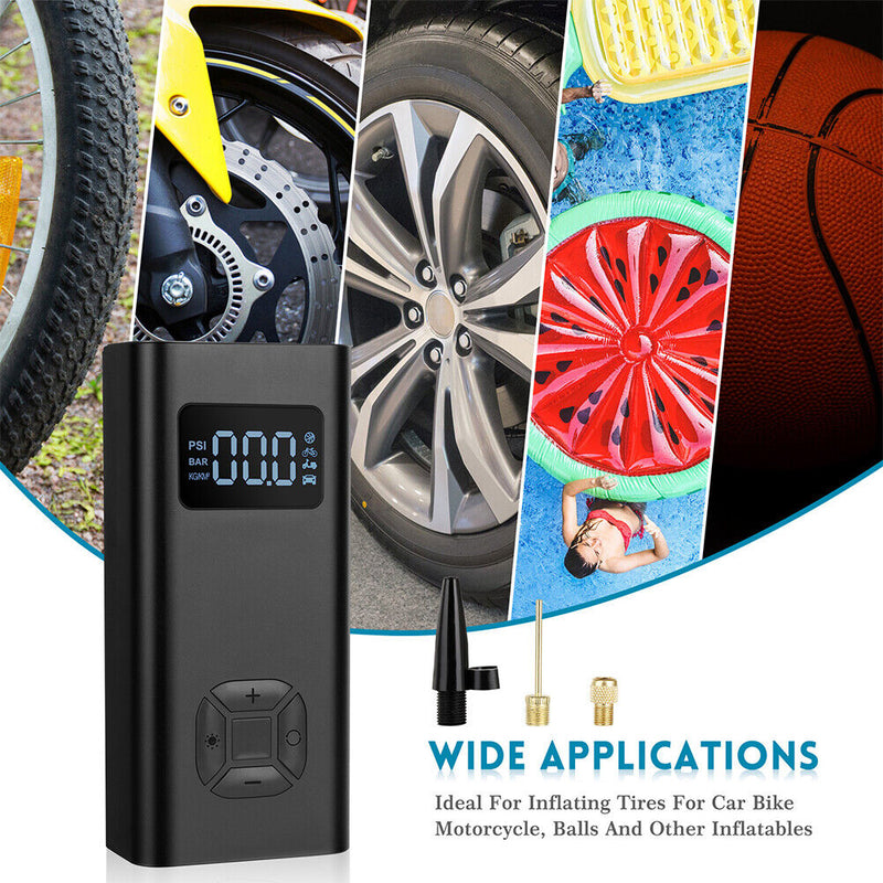 72PSI Rechargeable Bicycle Electric Air Pump Digital Display Car Inflator Newly