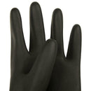 Schwarze Latex Stulpen 55cm Handschuhe Industriell Neu Naturkautschuk E3O8