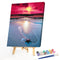 40x50cm Colorful DIY Paint By Numbers Kit Sunset Beach for Decoration Gift Art