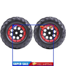 AUSTAR 2pcs 155mm Beadlock Wheel Rims Tires Sets for 1/8 RC Monster Truck
