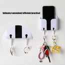 Wall Mounted Mobile Phone Charging Bracket Control Organizer Box Rack with Hooks