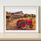 Frameless Oil Paint By Numbers Farm Car DIY Canvas Picture Craft for Home