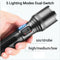 Super Bright Zoom Flashlight Powerful Flashlight Dual Switch Torch Camping Lamp