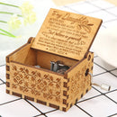 Retro Hand Cranked Wooden Music Box Xmas Gift Party Household Decor (A) Newly