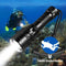 Diving Flashlight Scuba Dive Lamp Underwater Torch Snorkeling Accessories
