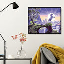 DIY Painting By Numbers Kits Hand Painted Cliff Horse Canvas Wall Arts Crafts
