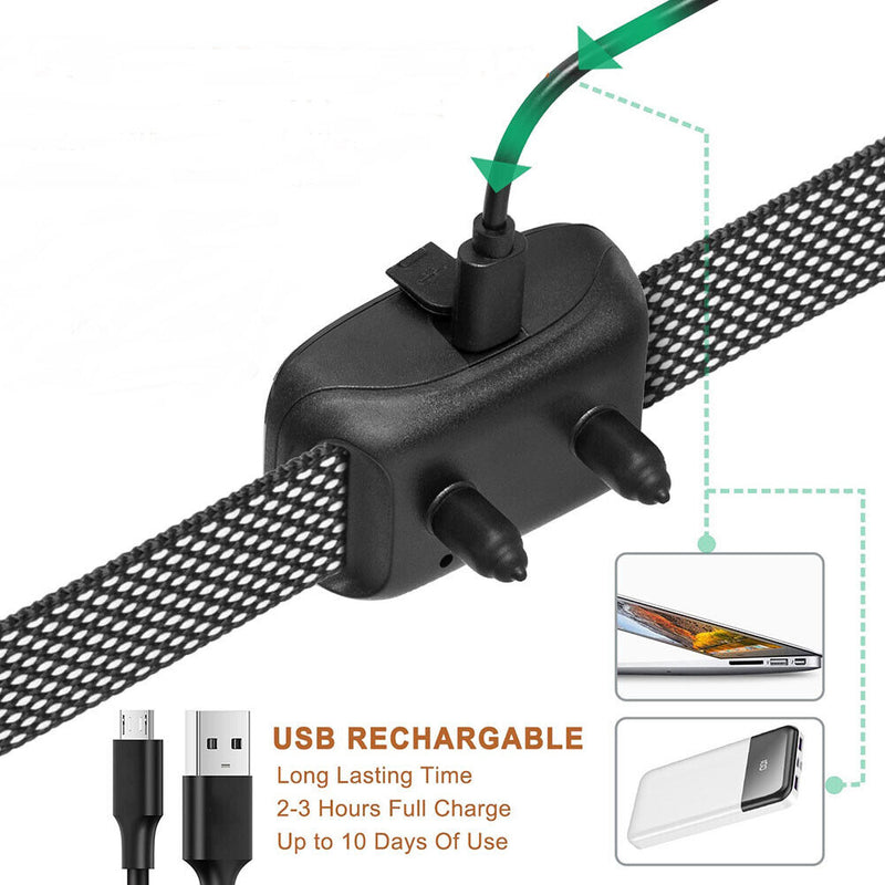 Waterproof Anti Bark USB Charging Bark Deterrents Adjustable Pet Supplies Necklace