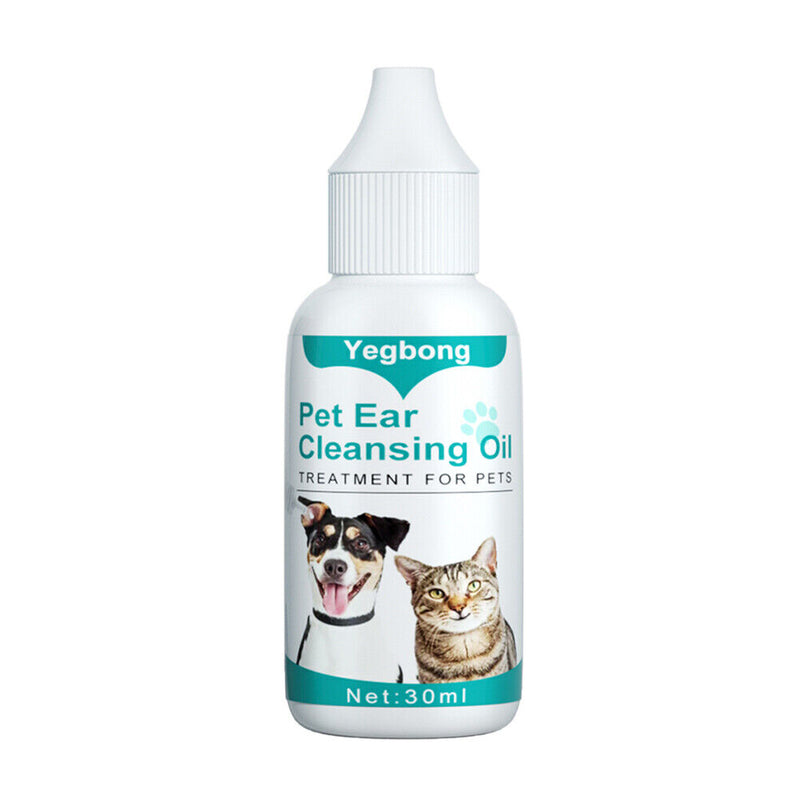 30ml Cat Ear Deodorant Oil Anti-ticks Cat Ear Wash Set for Pet Cleaning Sup