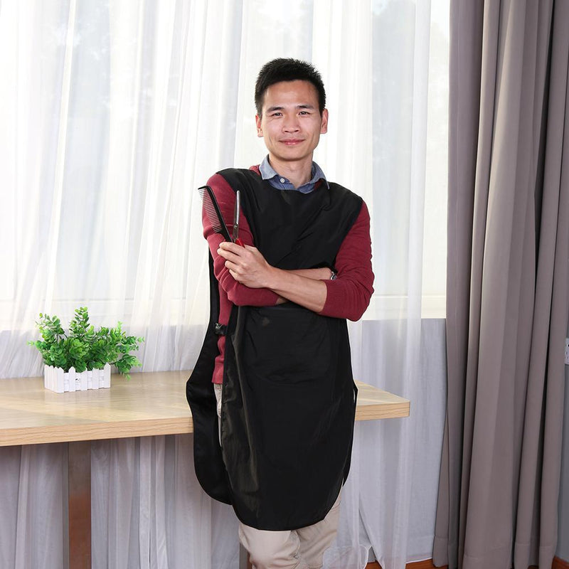 Salon Hair Cut Capes Hairdresser Barbers Apron Hairdressing Clothes (Black)