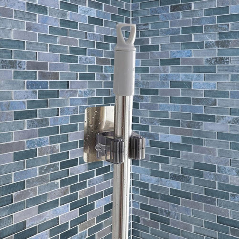 Wall Mounted Mop Holder Broom Brush Hanger Storage Rack Organizer (Black) Newly