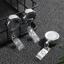 Clip Anti-Lost Clip Metal Stationery Retractable Lanyards Badge Holder Key Ring