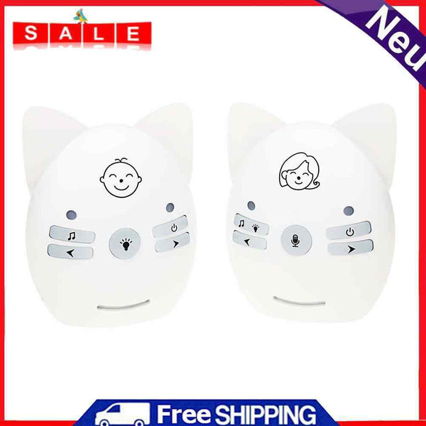 Cute Wireless Baby Monitor Cry Alarm Reminder 2 Way Audio Talk Portable Mini