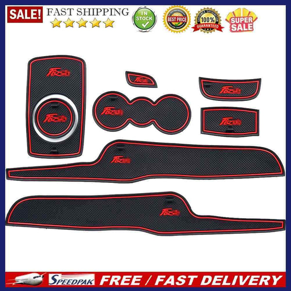 8pcs for Ford Fiesta 2009-2014 Car Cup Mat Set Auto Interior Groove Cushion