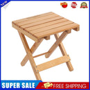 Wood Chair Portable Foldable Outdoor Camping Fishing BBQ Bench Stool (Log)